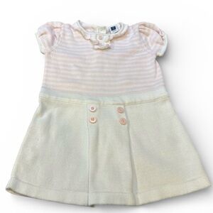 Janie and Jack Pink and Cream Striped Dress